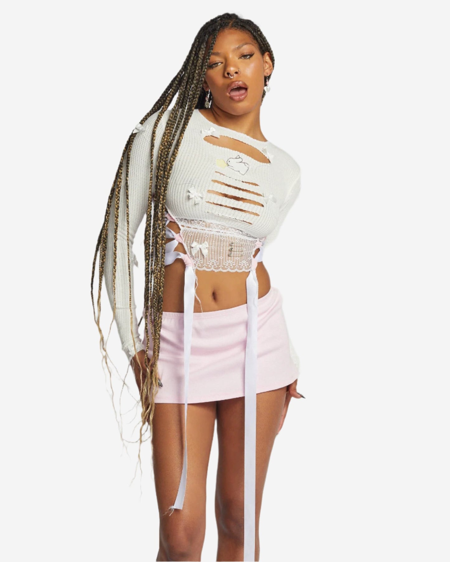 .ෆ*˚* LYCHEE .ෆ*˚* CREAM TOP ,.