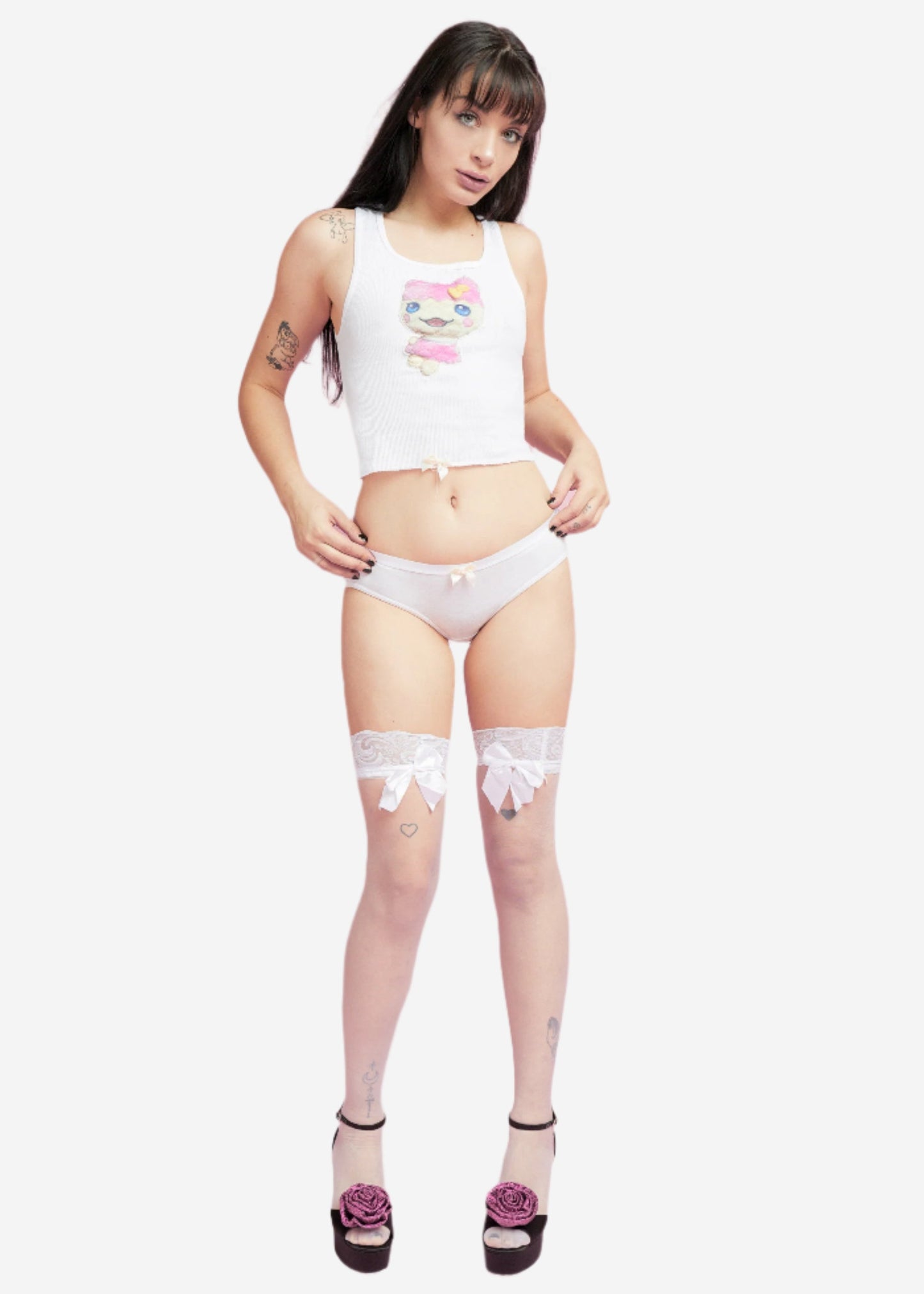 PINK TUNA . WHITE UNDIES