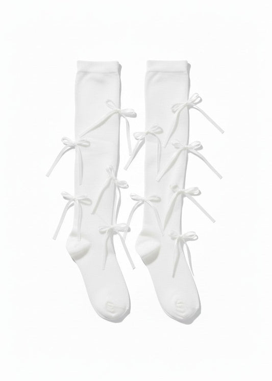 ANGEL KITTEN BOW SOCKS