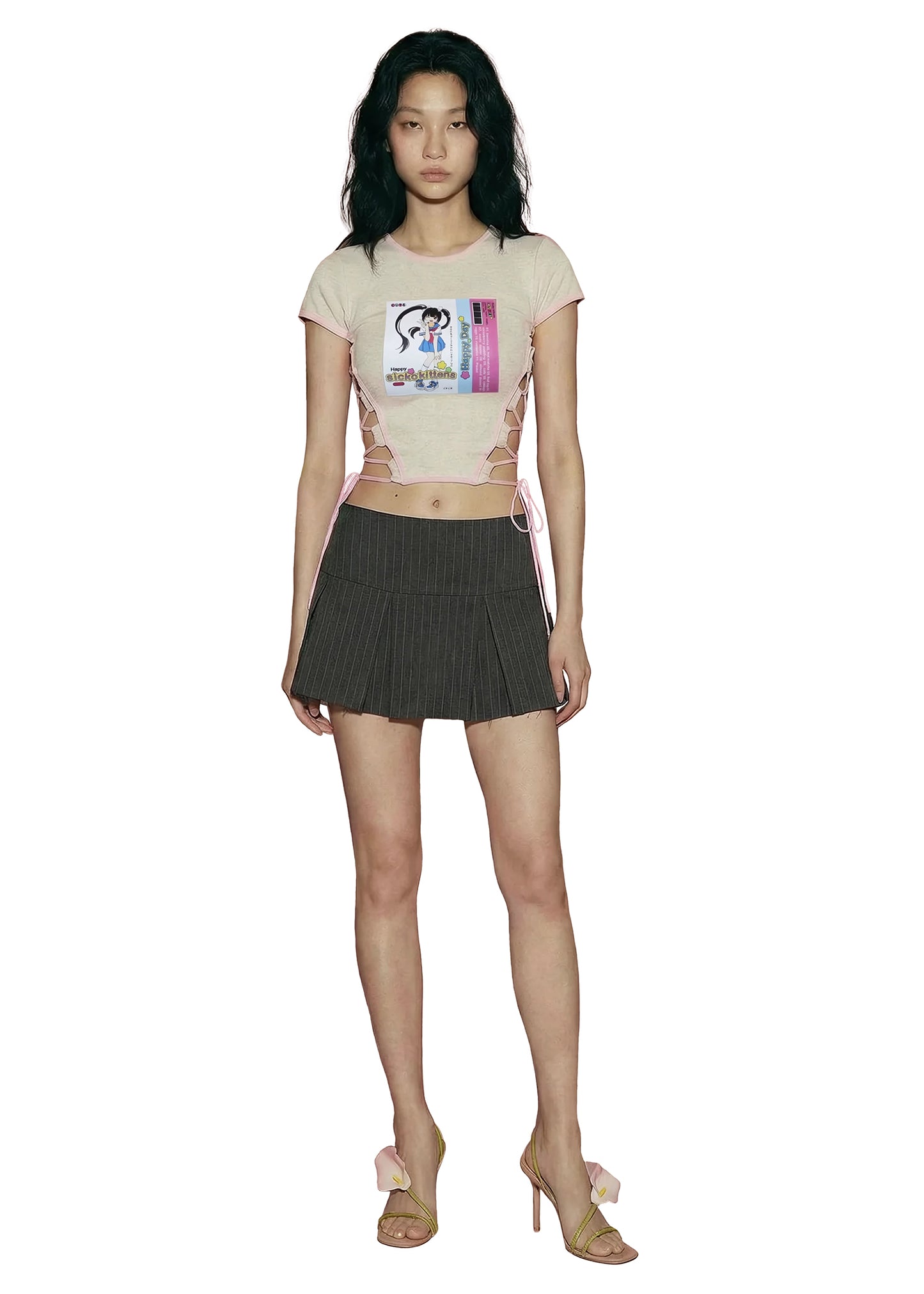 HAPPY DAY ₊ ໒꒱ ‧₊. ૮ . . ྀིა⁩ LACE UP TOP
