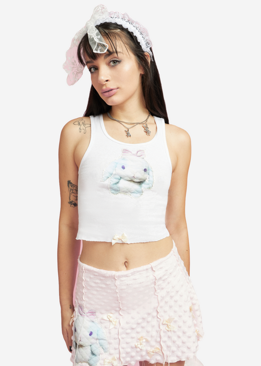 STICKY RICE . WHITE TANK .