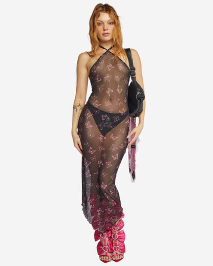 Butterfly Mesh Cover Up Dress ☆ 15% OFF