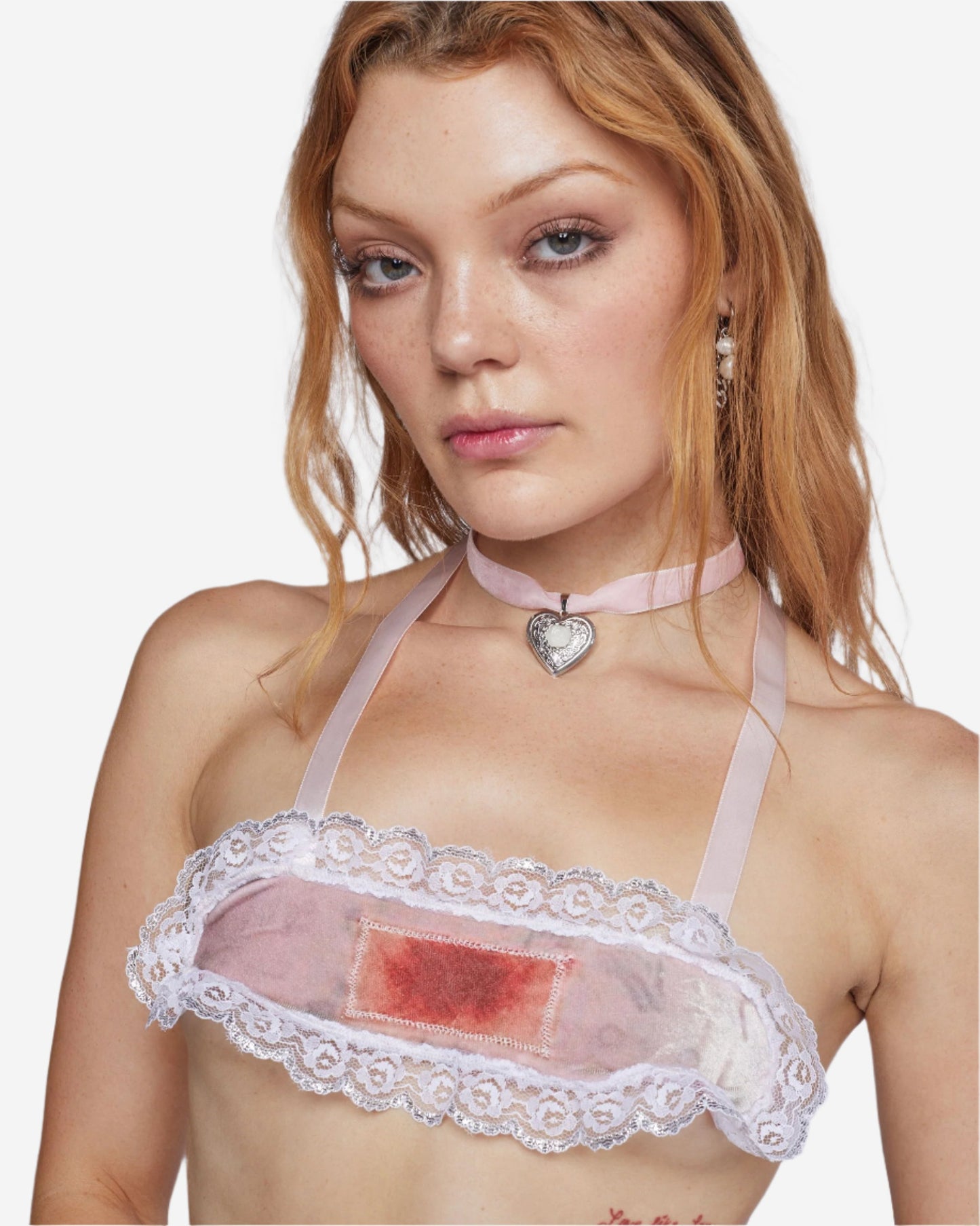 PINK BLOODY BANDAID BRA ☆ 30% OFF