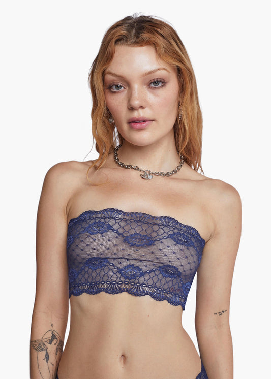 MIDNIGHT BANDEAU TOP