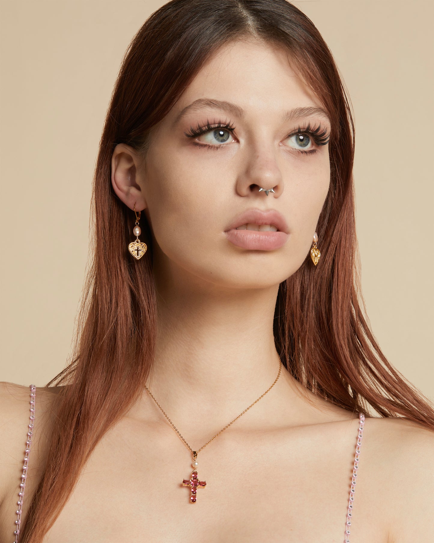 The † Peresephone † ✩ 𝓟𝓲𝓷𝓴 𝓒𝓻𝓸𝓼𝓼 𝔀𝓲𝓽𝓱 𝓟𝓮𝓪𝓻𝓵 𝓷𝓮𝓬𝓴𝓵𝓪𝓬𝓮 ♡♱ ☆ 40% OFF