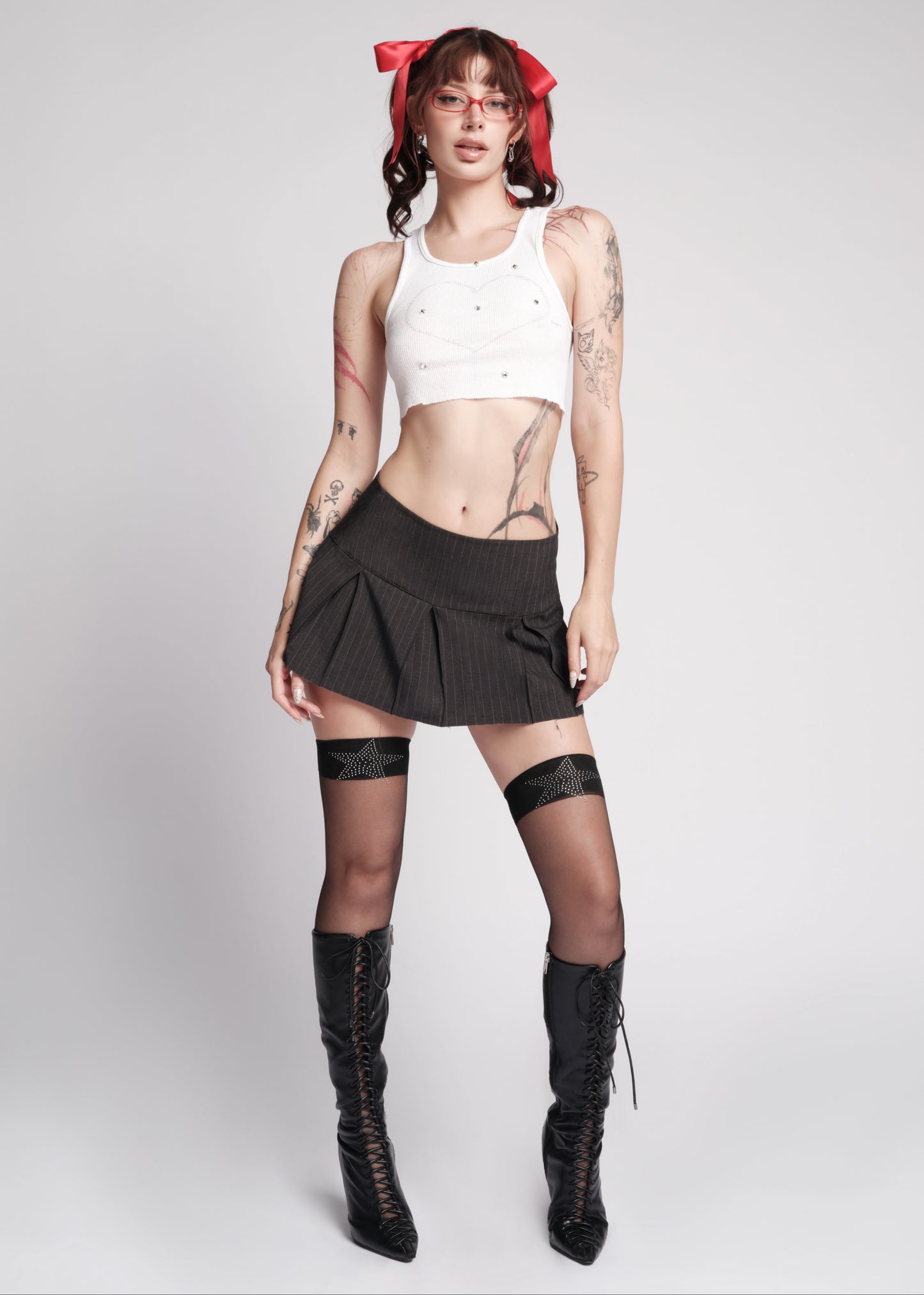 𝒩𝐸𝒲! ♡ CHULIP ♡ SKIRT IN CHARCOAL,